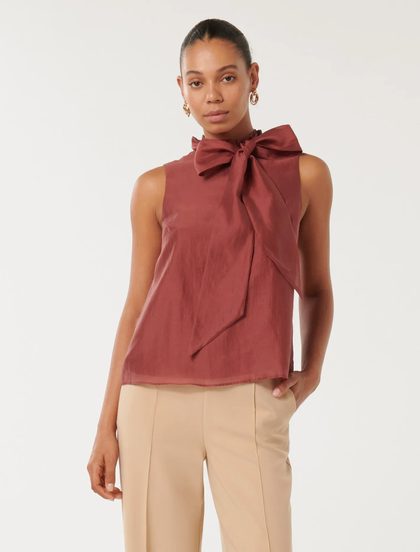 Jane Tie-Neck Sleeveless Top