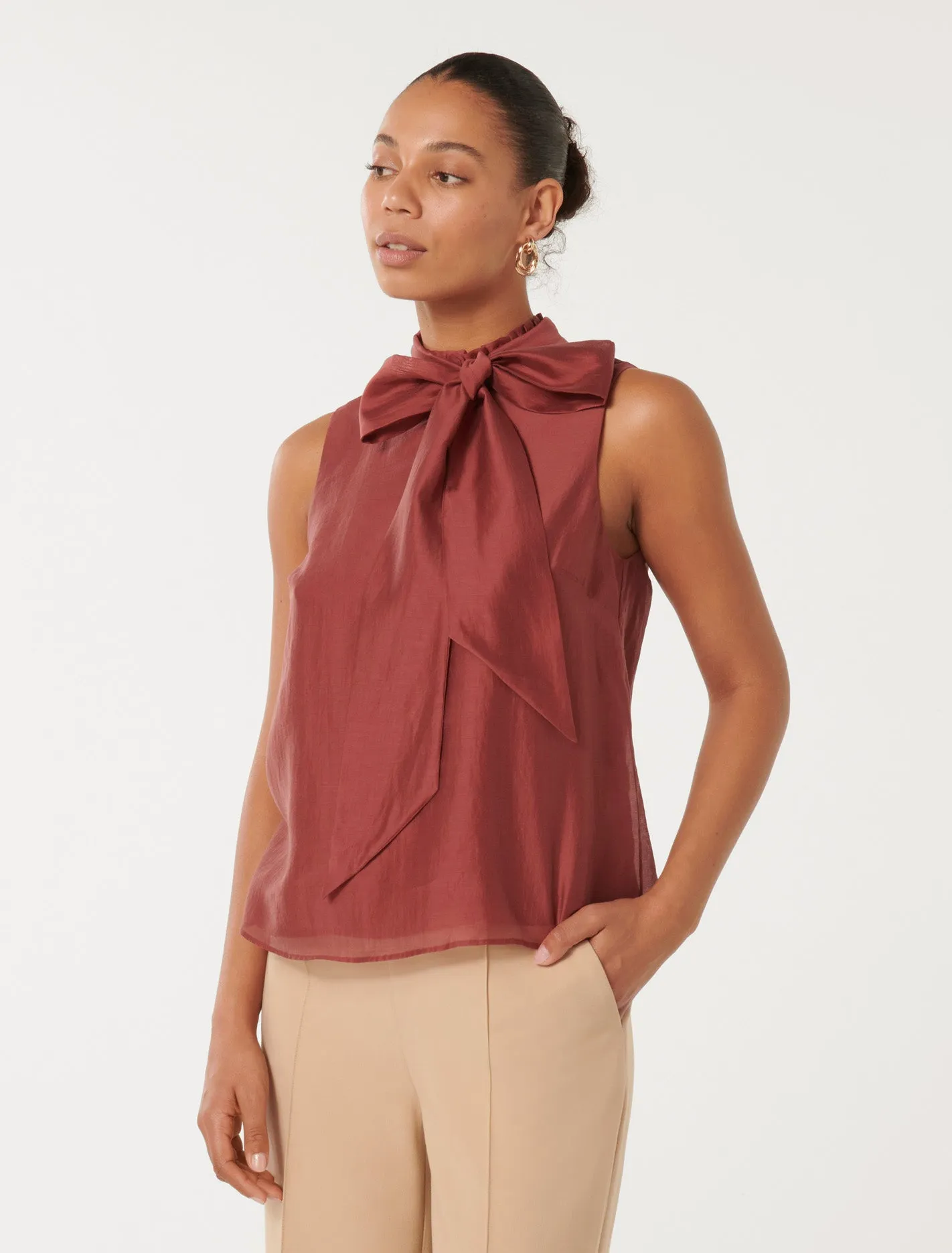 Jane Tie-Neck Sleeveless Top