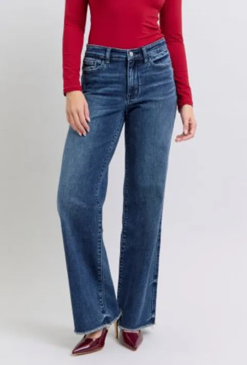 Judy Blue Mid-Rise Wide Leg Jeans