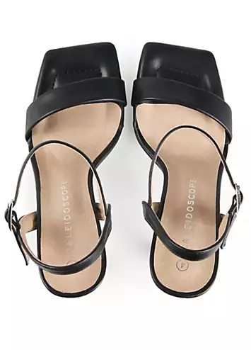 Kaleidoscope Black Barely There Heeled Sandals | Grattan