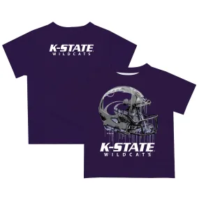 Kansas State Wildcats Youth Purple Dripping Helmet T-Shirt