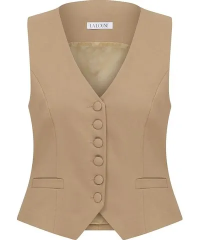 La Loune Women's Brown / Neutrals Milan Camel Vest