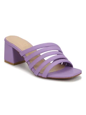 Lilac Purple PU Strappy Mules