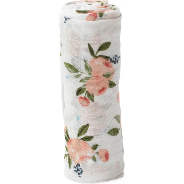 Little Unicorn Cotton Muslin Swaddle Blanket , Watercolor Roses