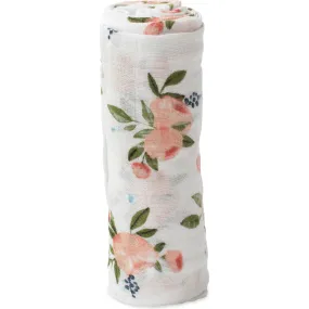 Little Unicorn Cotton Muslin Swaddle Blanket , Watercolor Roses