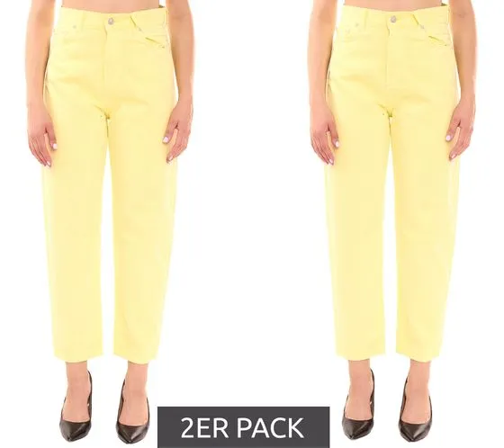 Lot de 2 jeans LTB Shena pour femme, pantalon 7/8 tendance style 5 poches, coupe ample 81562566 jaune