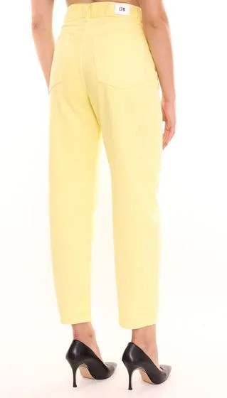 Lot de 2 jeans LTB Shena pour femme, pantalon 7/8 tendance style 5 poches, coupe ample 81562566 jaune