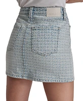 Macy's Dkny Jeans Women's Printed High-Rise Denim Miniskirt