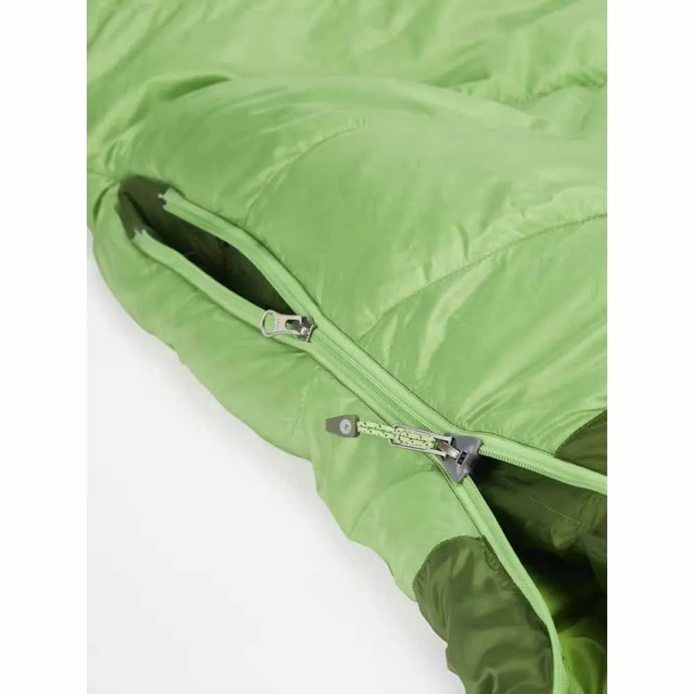 Marmot Men's Hydrogen 30 Left Zipper Long Sleeping Bag - Foliage/Kiwi