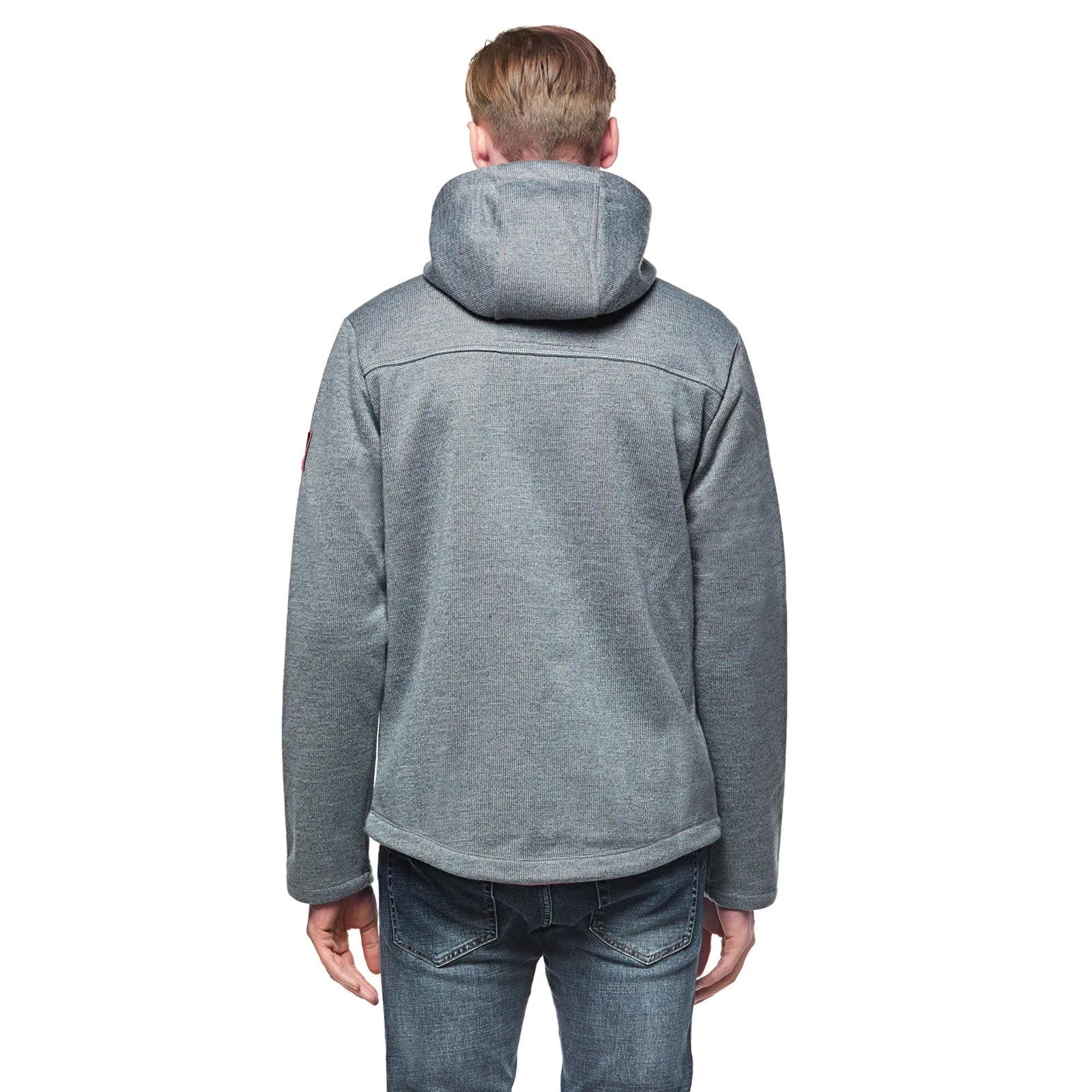 Men's Bonded Zip-up Hoodie Grey size S M L XL