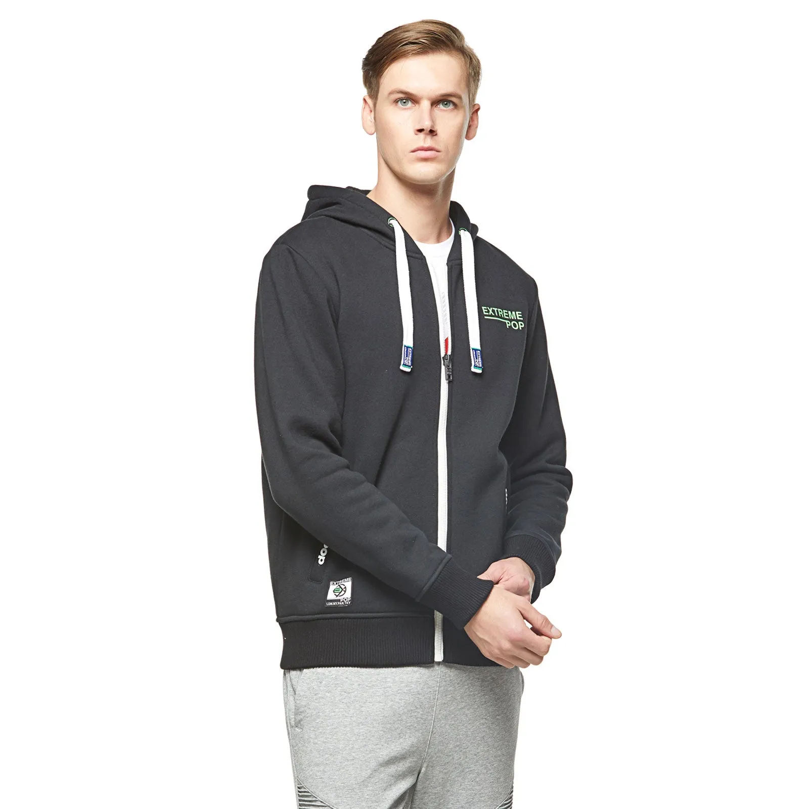 Mens Ex-Back Zip-up Hoodie - Black