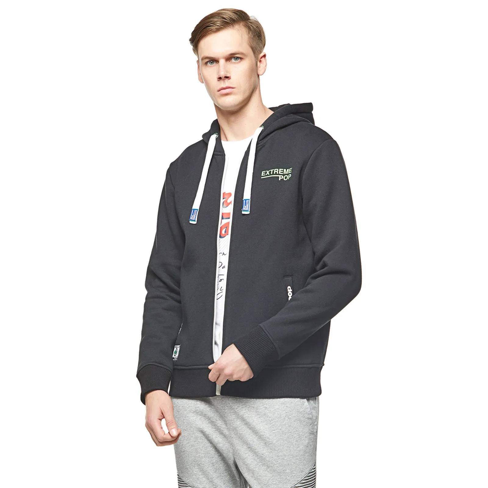 Mens Ex-Back Zip-up Hoodie - Black