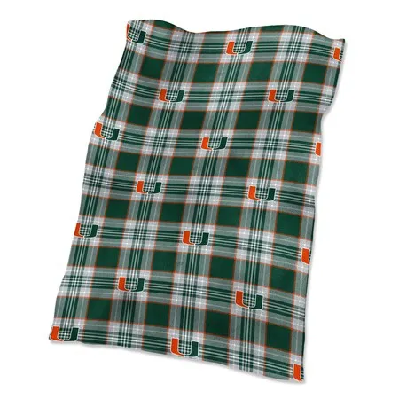 Miami Hurricanes Classic Plaid XL Blanket