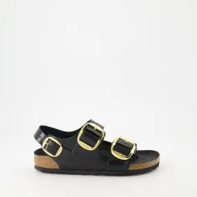 Milano Big Buckle Leather Sandals