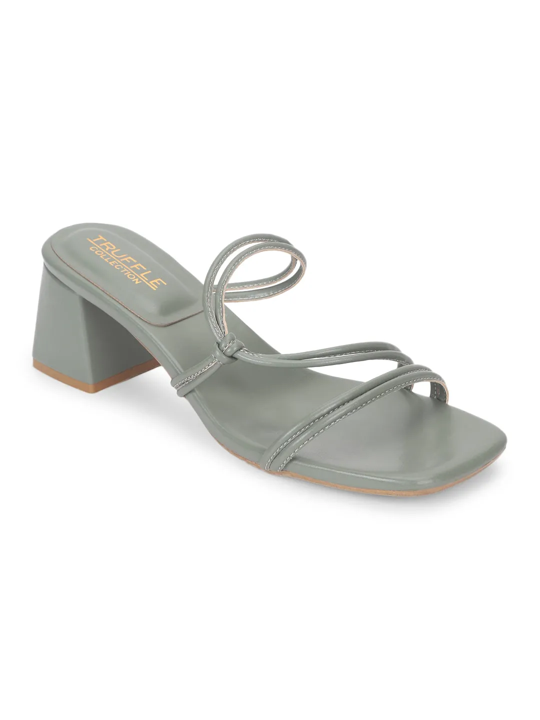 Mint Green PU Strappy Block Heel Mules (TC-ST-1300-MNT)