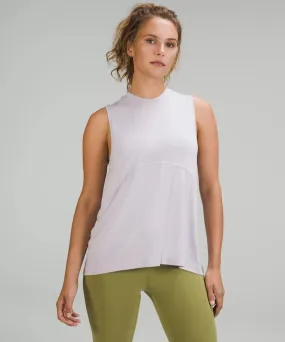 Modal-Silk Blend Tie-Front Yoga Tank Top | Women's Sleeveless & Tops