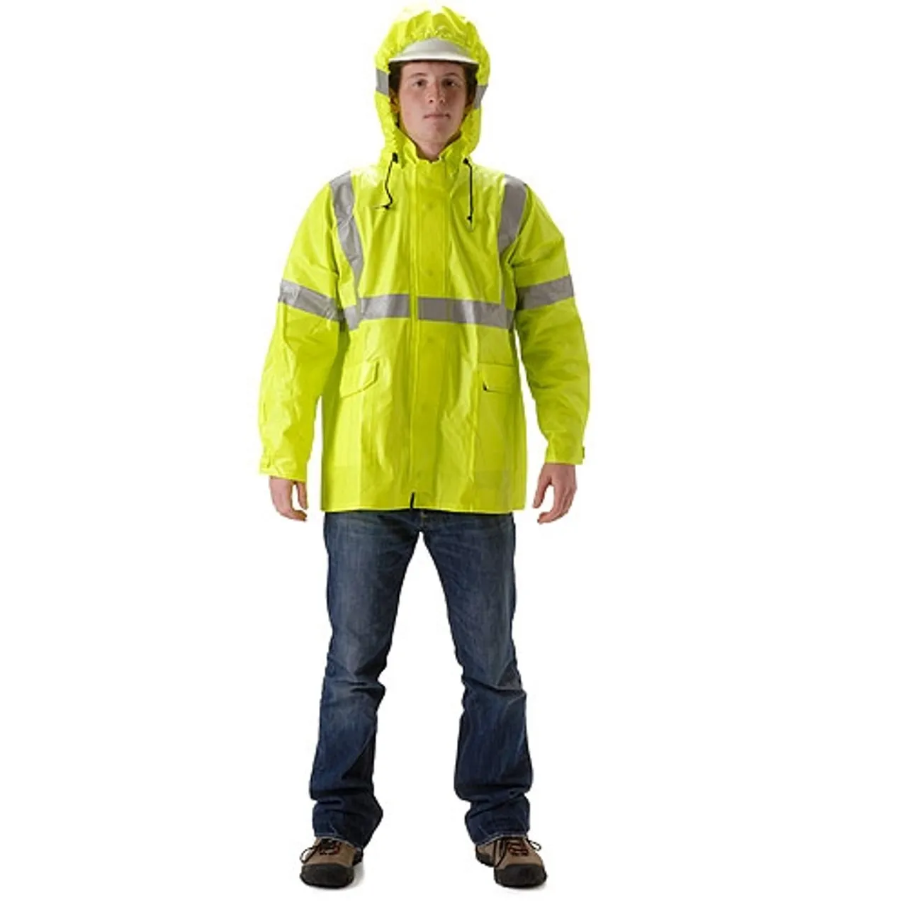 NASCO FR Class 3 Hi Vis ArcLite Made in USA Rain Jacket 1503JF