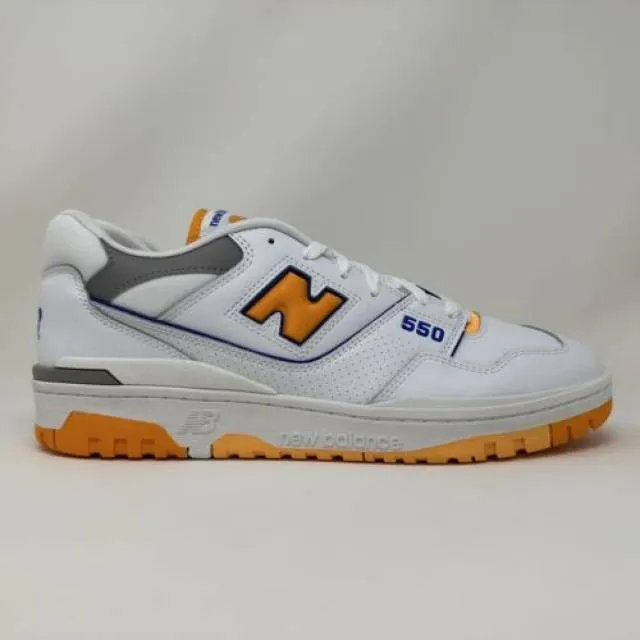 NB New Balance 550 White Vibrant Orange Purple Lakers Me...