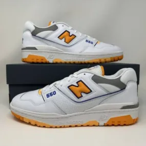 NB New Balance 550 White Vibrant Orange Purple Lakers Me...