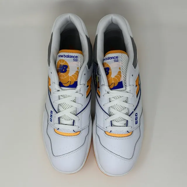 NB New Balance 550 White Vibrant Orange Purple Lakers Me...