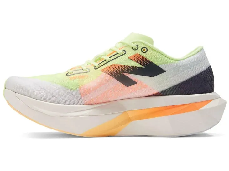 New Balance | FuelCell SuperComp Elite v4 | Men's | White/Bleached Lime Glo/Hot Mango