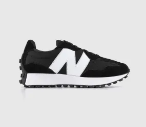 New Balance 327 Trainers  Black Black White