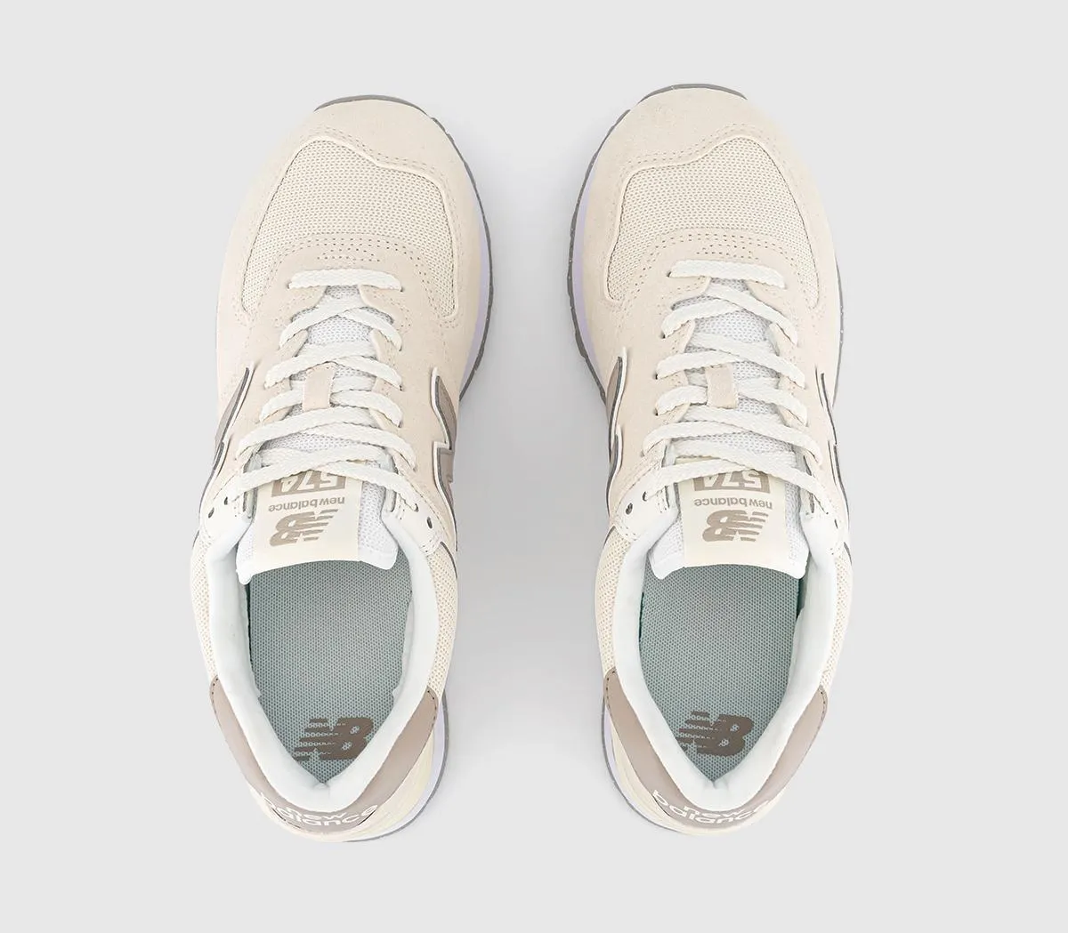 New Balance 574 Trainers Beige White