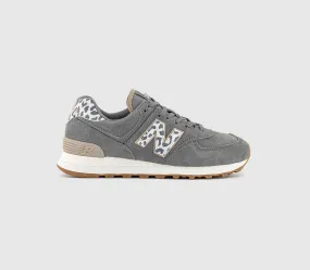 New Balance 574 Trainers Harbor Grey Leopard