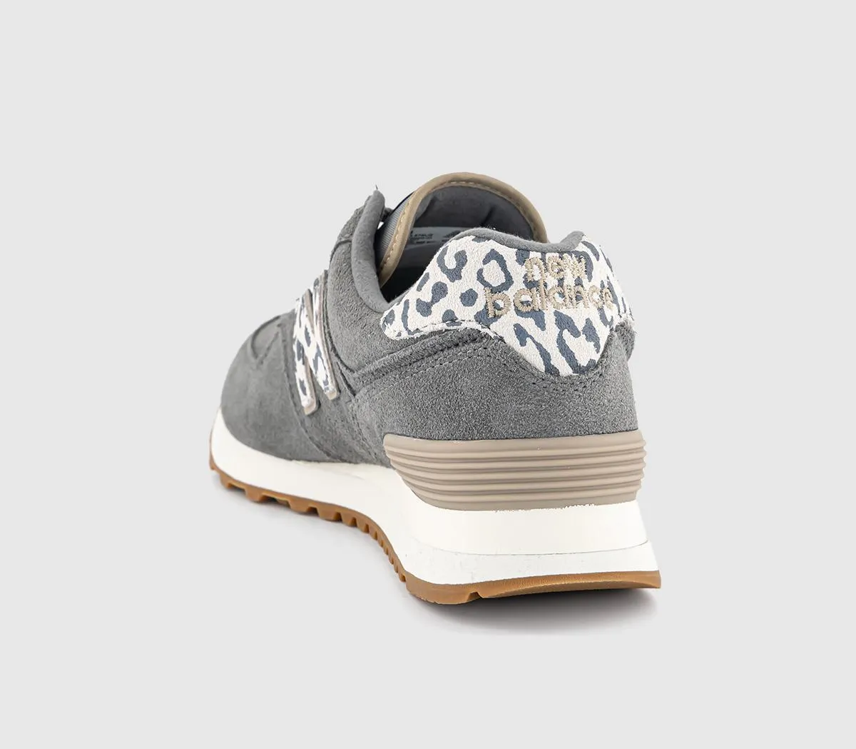 New Balance 574 Trainers Harbor Grey Leopard