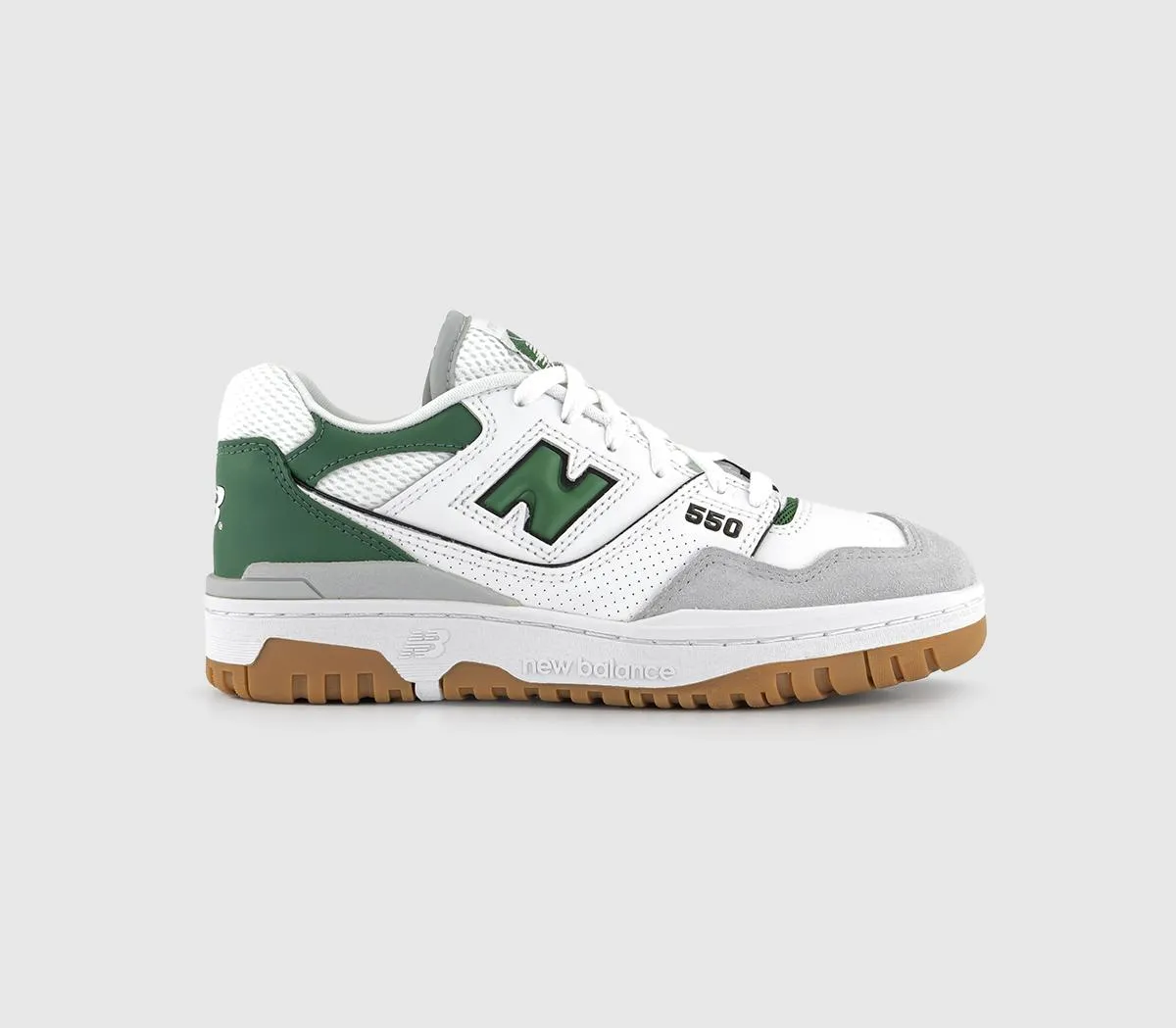 New Balance BB550 Trainers White Green Grey Gum