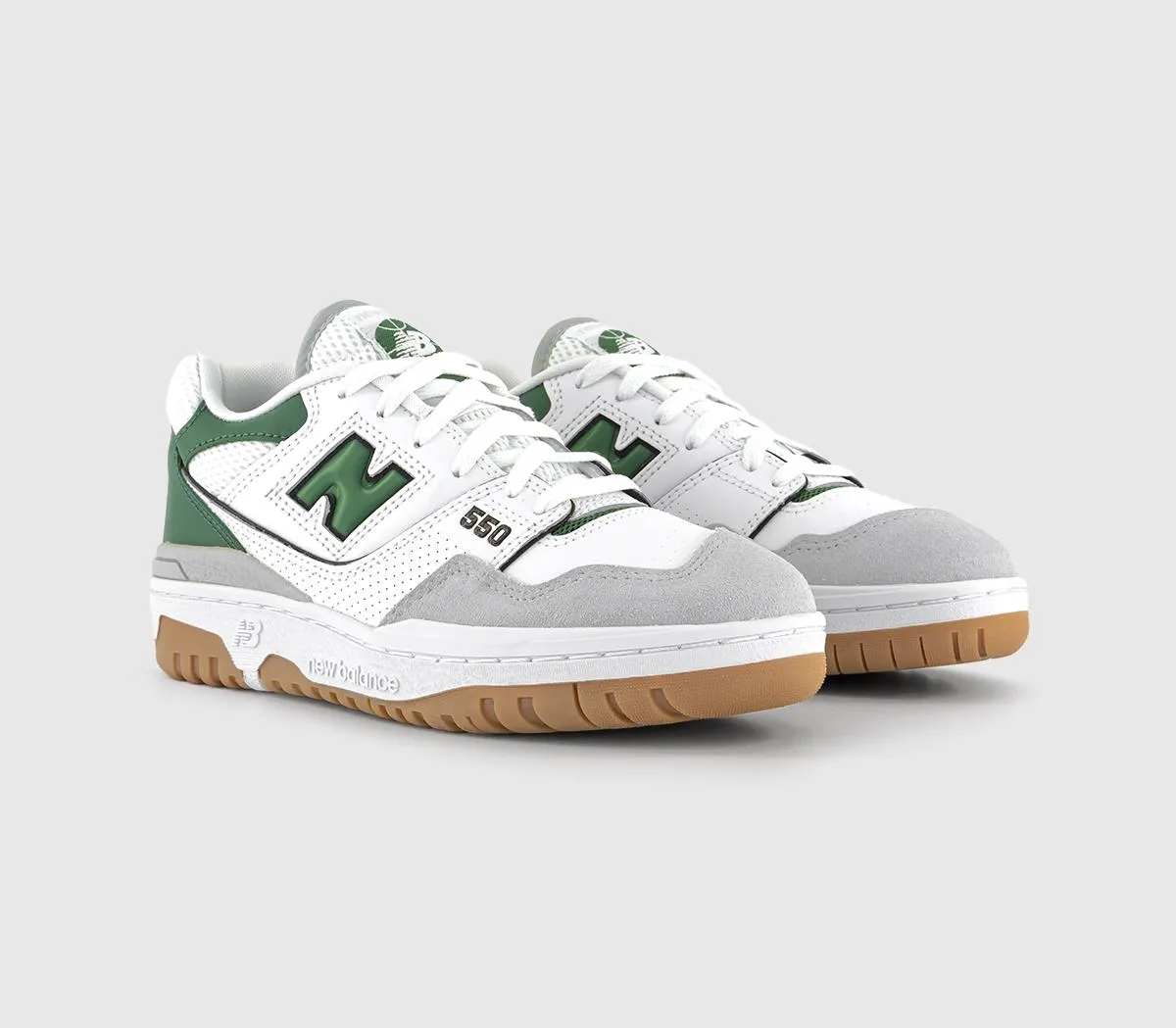 New Balance BB550 Trainers White Green Grey Gum