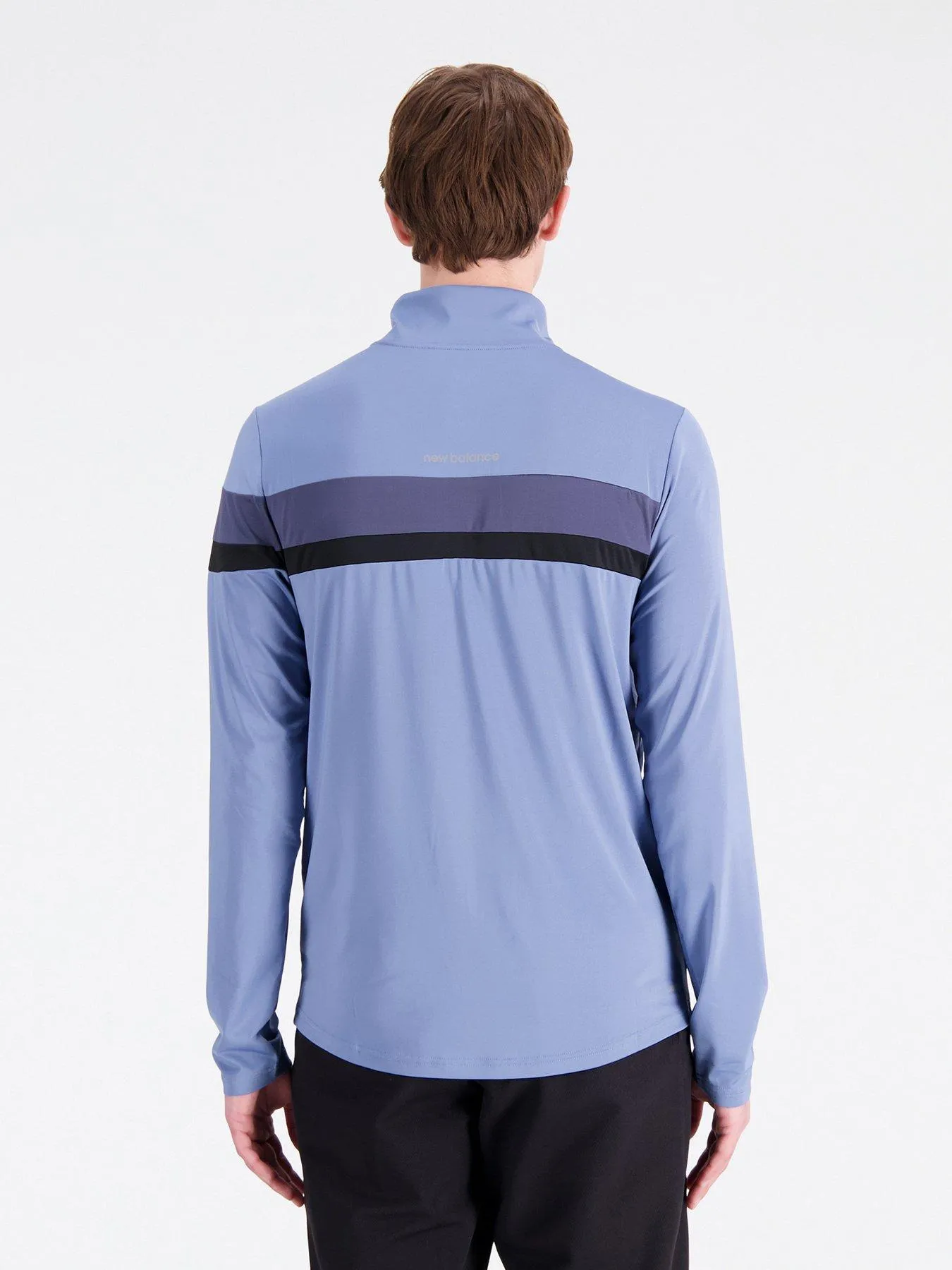 New Balance Mens Running Accelerate 1/4 Zip Top - Blue