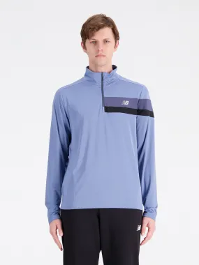 New Balance Mens Running Accelerate 1/4 Zip Top - Blue