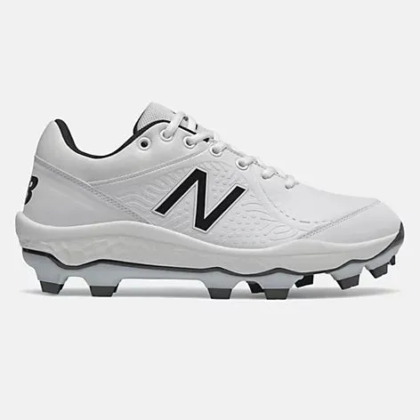 New Balance - Men's White 3000v5 Fresh Foam Molded Cleat (PL3000W5)