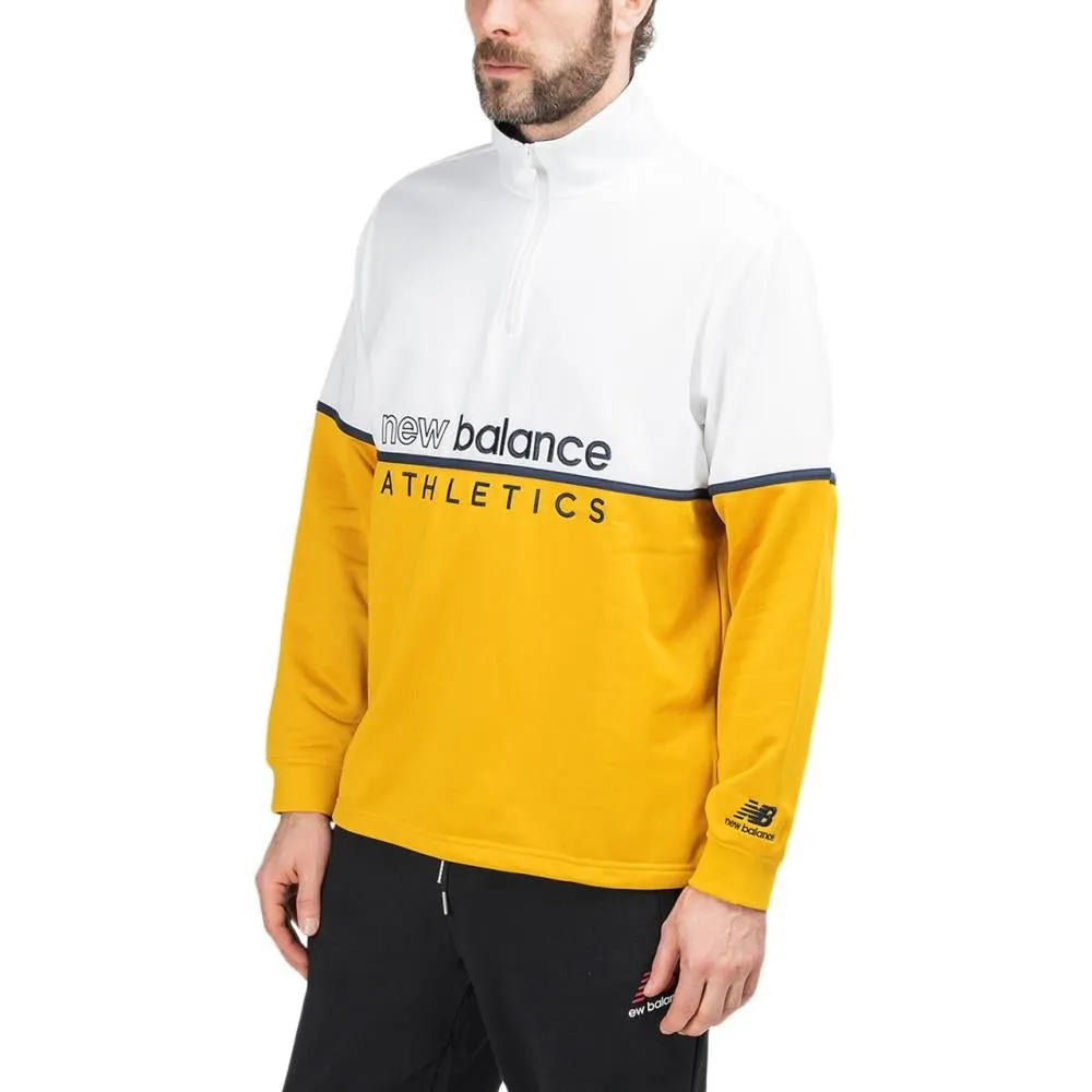 New Balance MT01506 VGL Track Sweatshirt (White / Yellow)