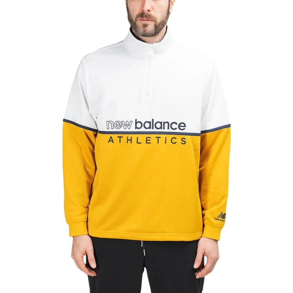 New Balance MT01506 VGL Track Sweatshirt (White / Yellow)