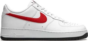 Nike Air Force 1 Mismatched Swooshes White Red Blue sneakers