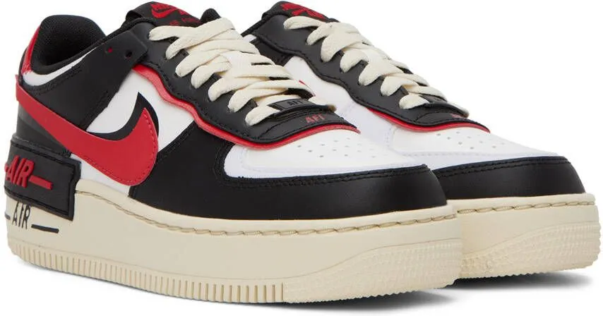 Nike Black & Red Air Force 1 Shadow Sneakers