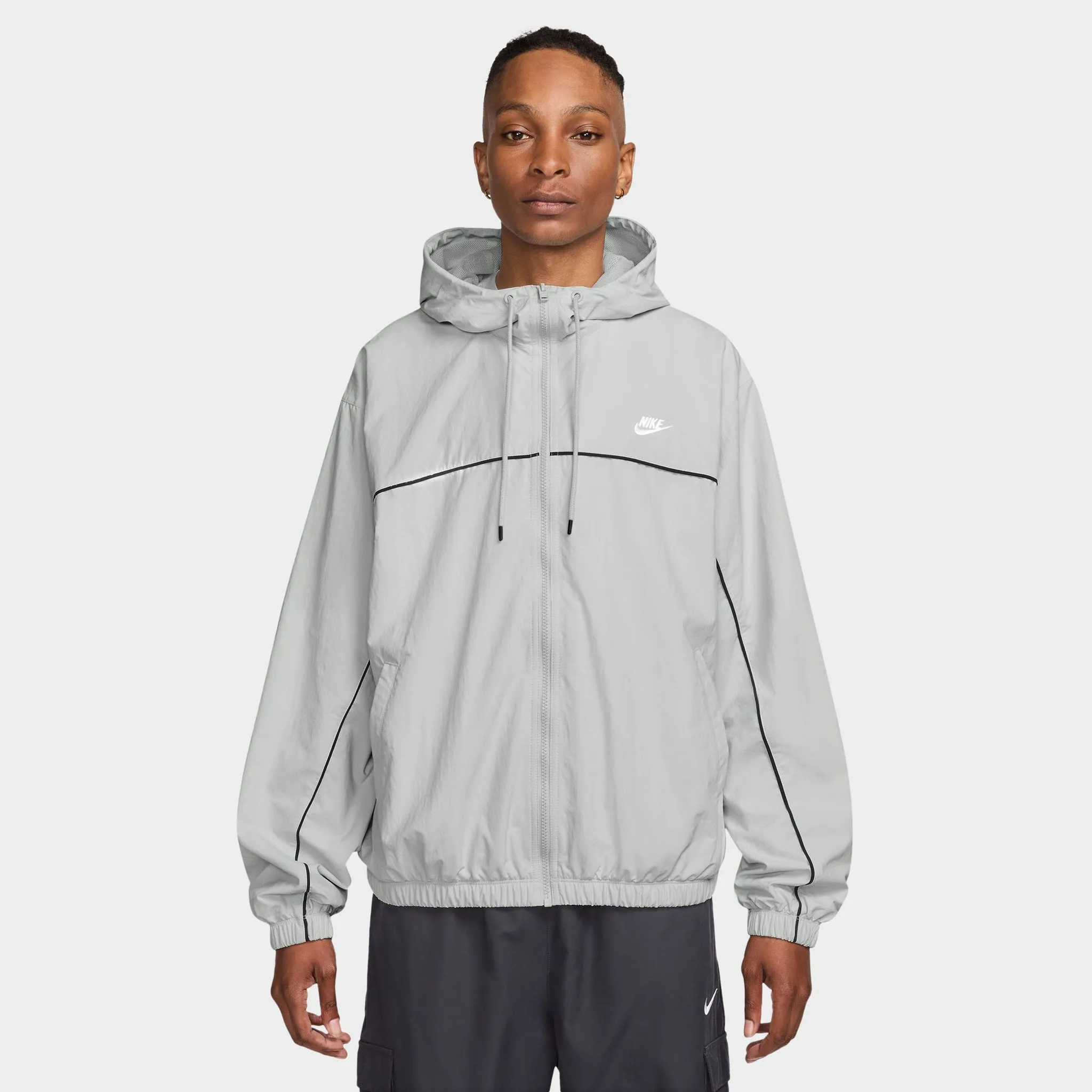 Nike Club Athlete Hooded Jacket Photon Dust / White - White