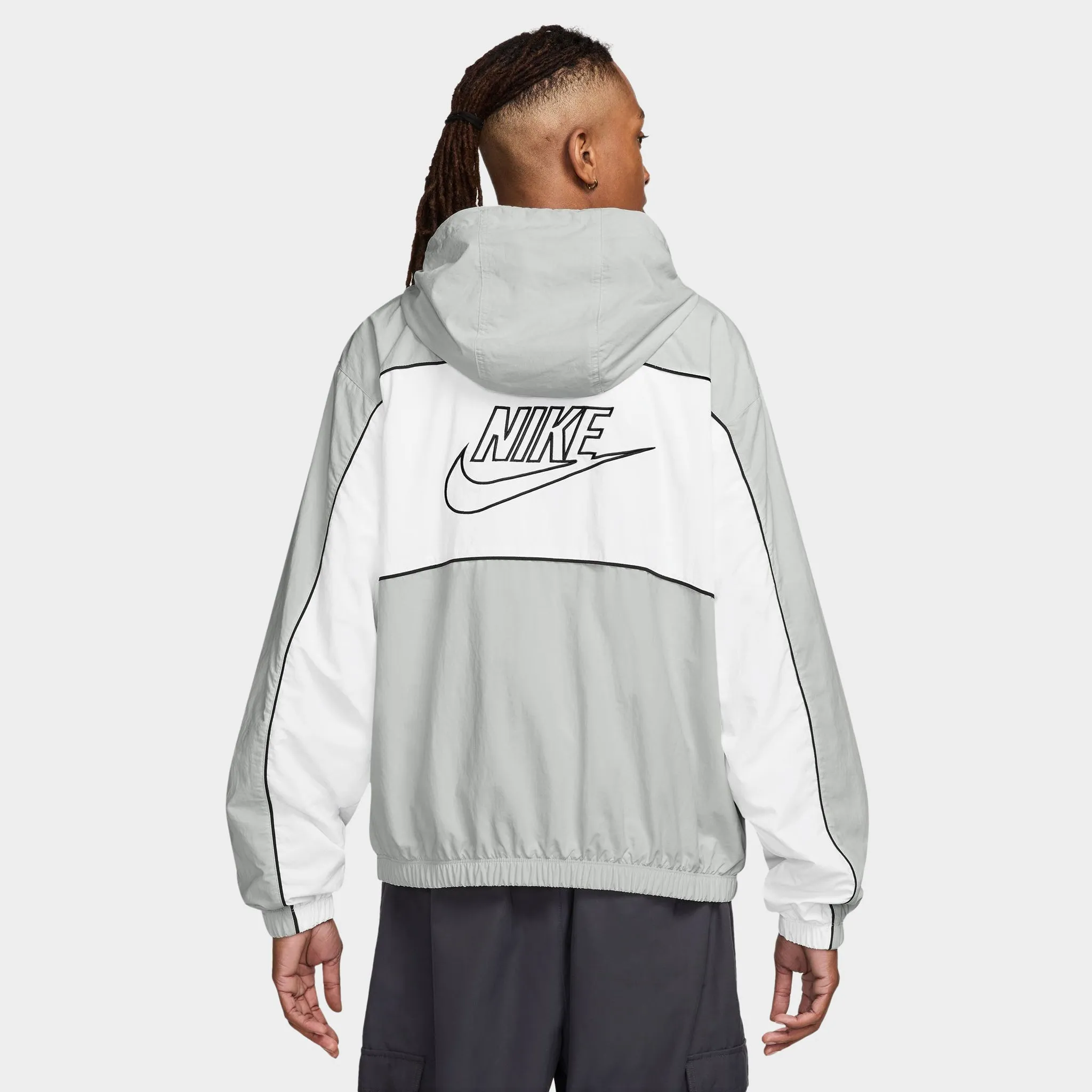 Nike Club Athlete Hooded Jacket Photon Dust / White - White