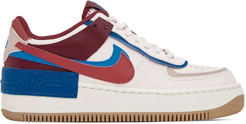 Nike Pink & Burgundry Air Force 1 Shadow Sneakers