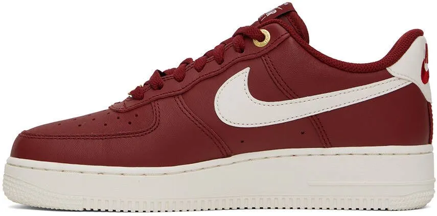 Nike Red Air Force 1 '07 Premium Sneakers