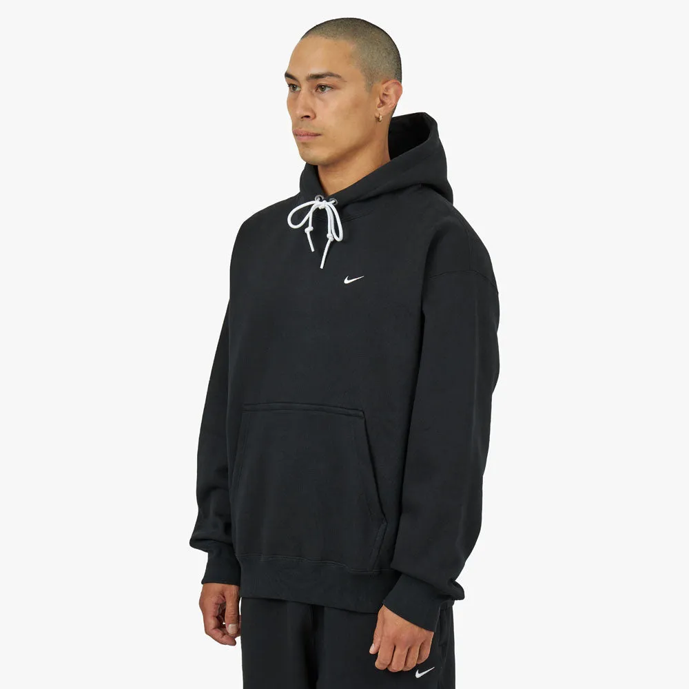 Nike Solo Swoosh Fleece Pullover Hoodie Black / White