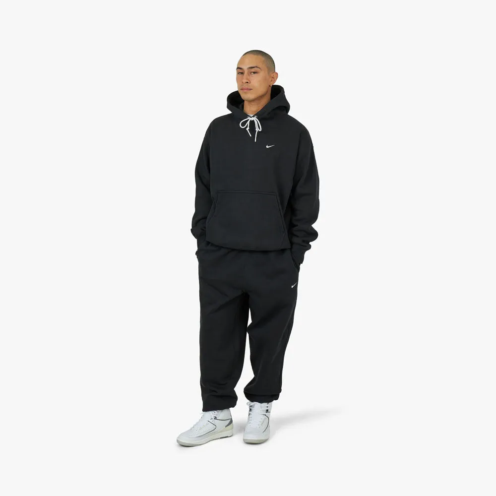 Nike Solo Swoosh Fleece Pullover Hoodie Black / White