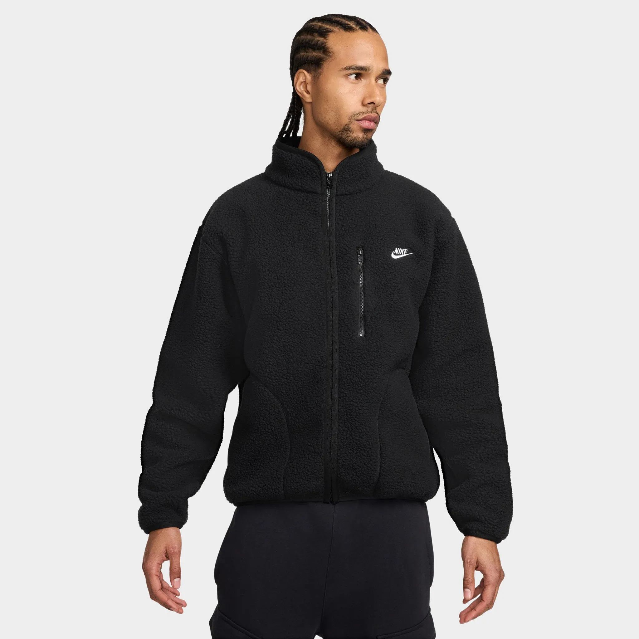 Nike Sportswear Club Fleece Jacket Black / White