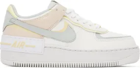 Nike White & Beige Air Force 1 Shadow Sneakers