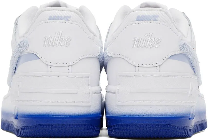 Nike White & Blue Air Force 1 Shadow Sneakers