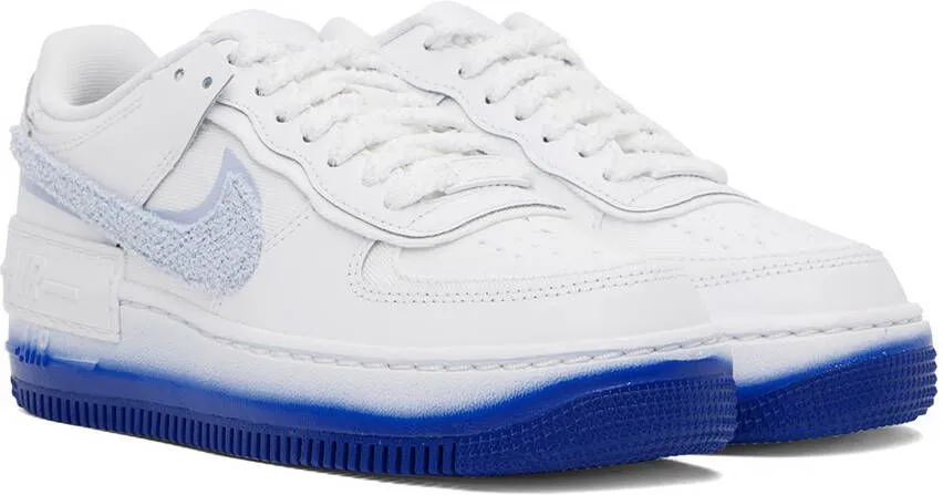 Nike White & Blue Air Force 1 Shadow Sneakers