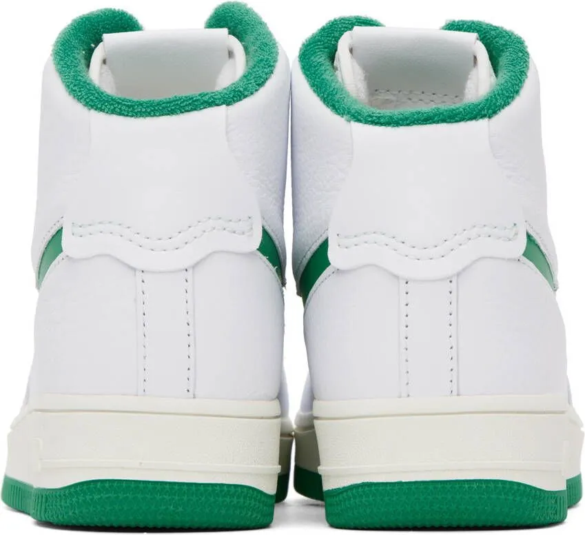 Nike White & Green Air Force 1 Sculpt Sneakers