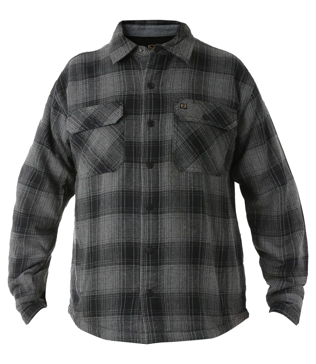 Noble Outfitters Men's Fleece Lined Flannel Shirt Jacket in Granite